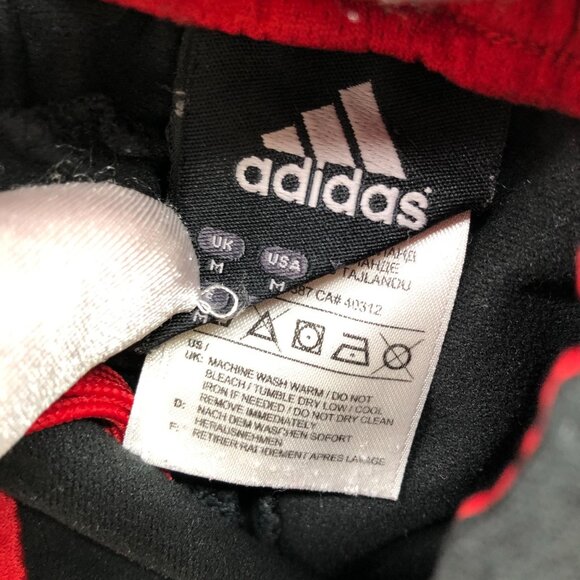 Adidas Black Track Pants Mens M Straight Leg Sweatpant Zip Pockets Drawstring - Picture 3 of 12